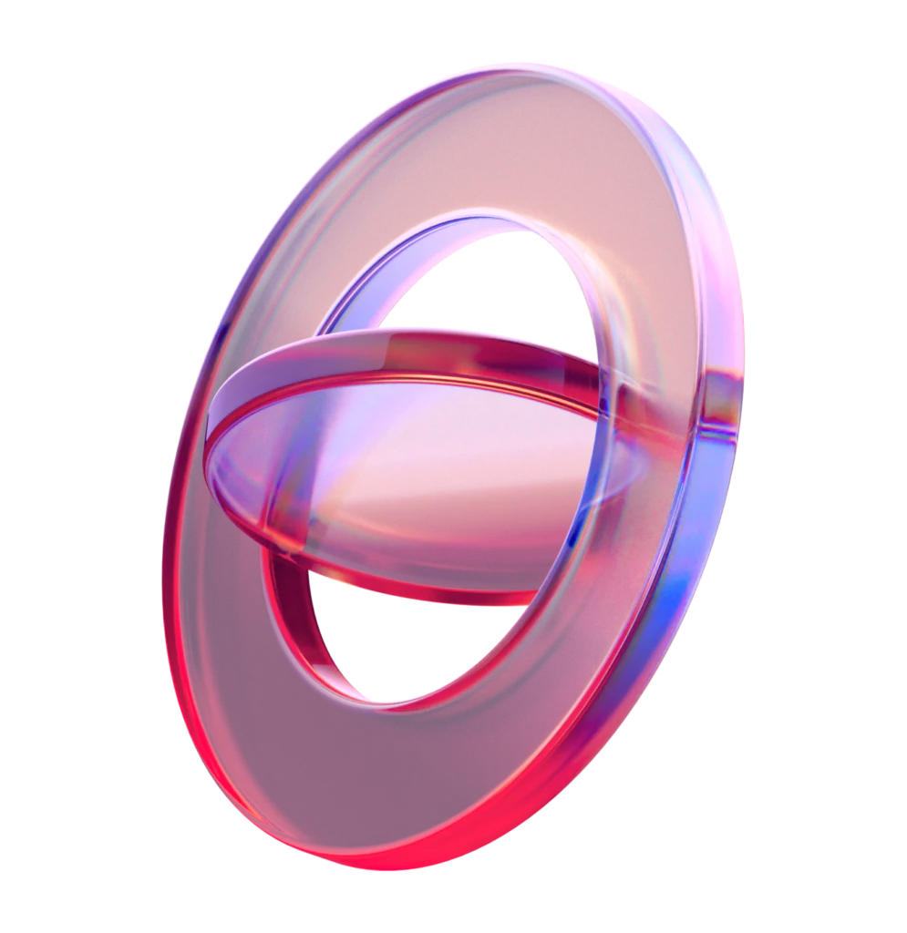 Bouncing Gradient Glass Image